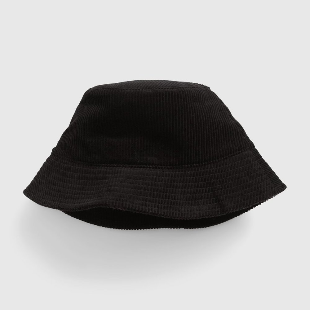 GAP Black Corduroy Bucket Hat, Size M/L